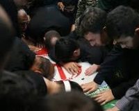 پیکر مطهر شهید محمد مهدی مهدی‌پور قزوینی تشییع شد