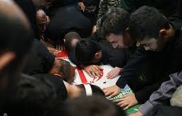 پیکر مطهر شهید محمد مهدی مهدی‌پور قزوینی تشییع شد